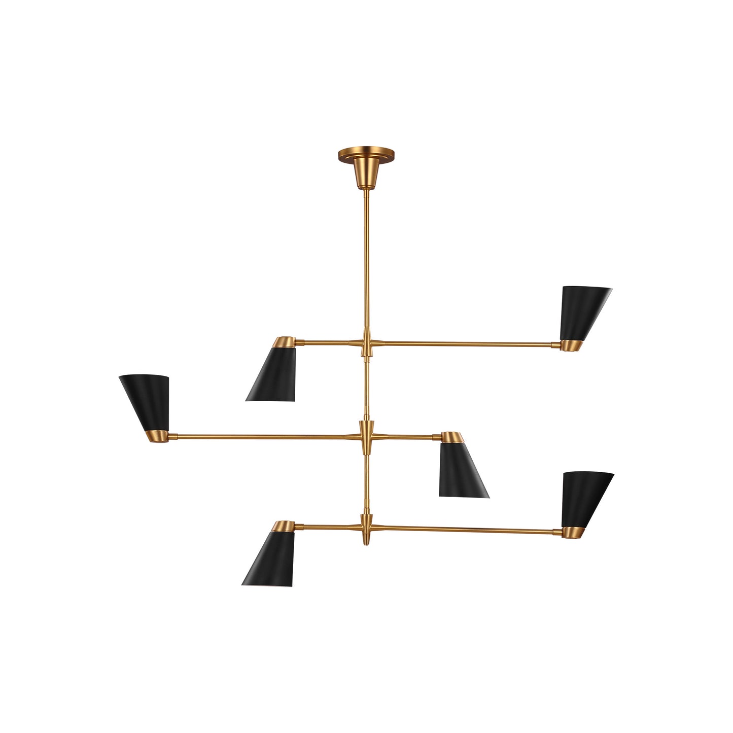 Signoret Large Pendant in Burnished Brass with Matt Black