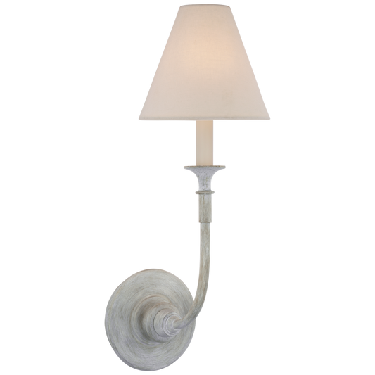 Piaf Single Sconce with Linen Shade