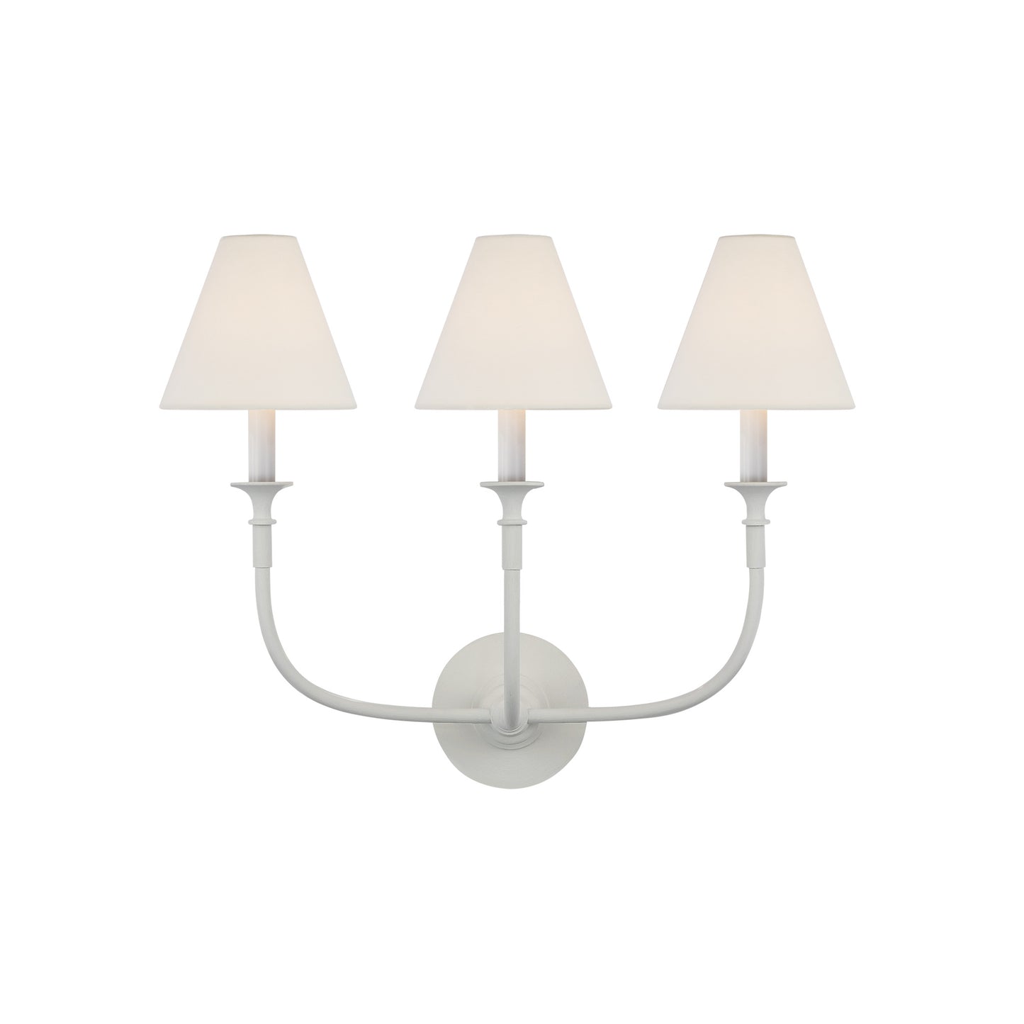 Piaf Triple Sconce with Linen Shade