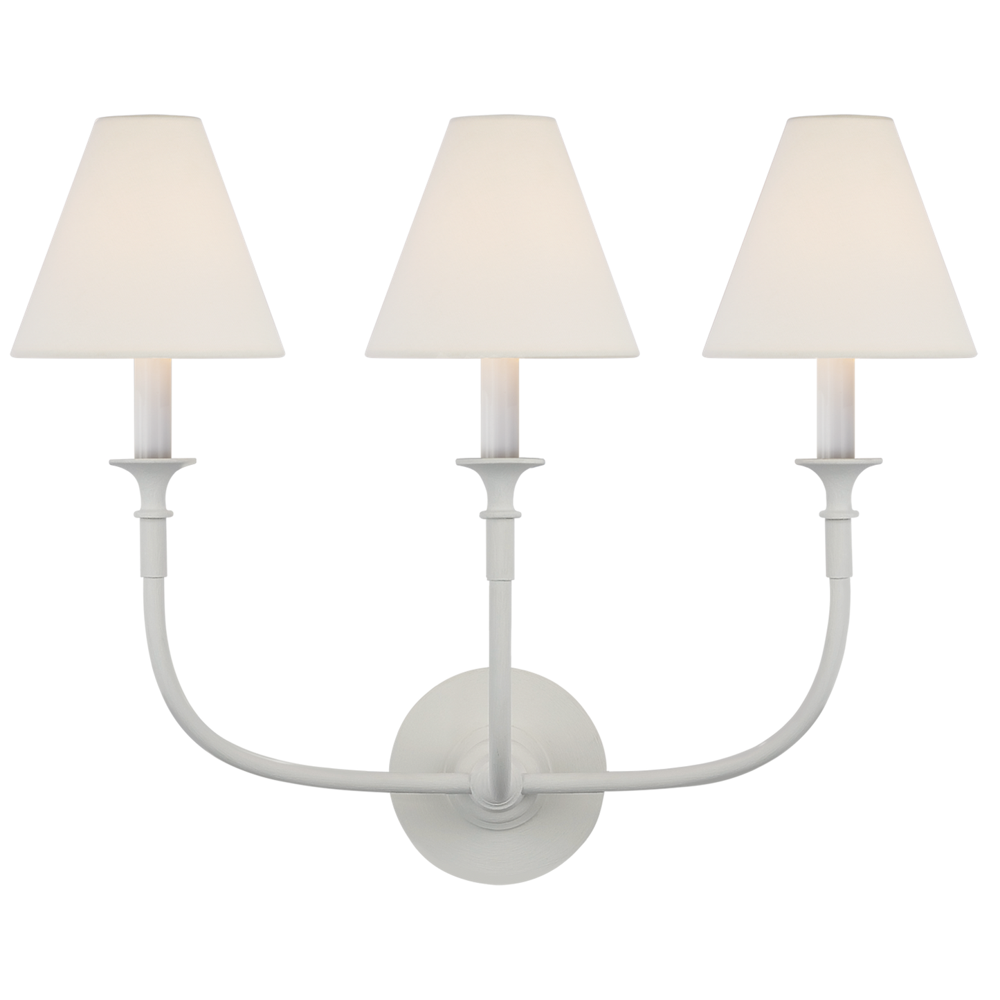 Piaf Triple Sconce with Linen Shade