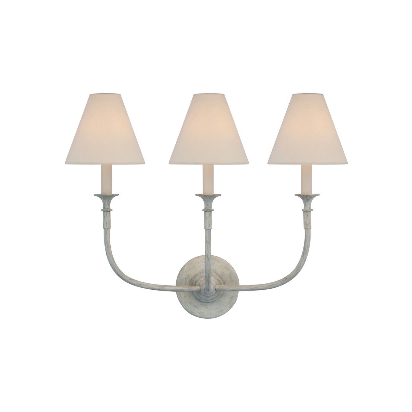 Piaf Triple Sconce with Linen Shade