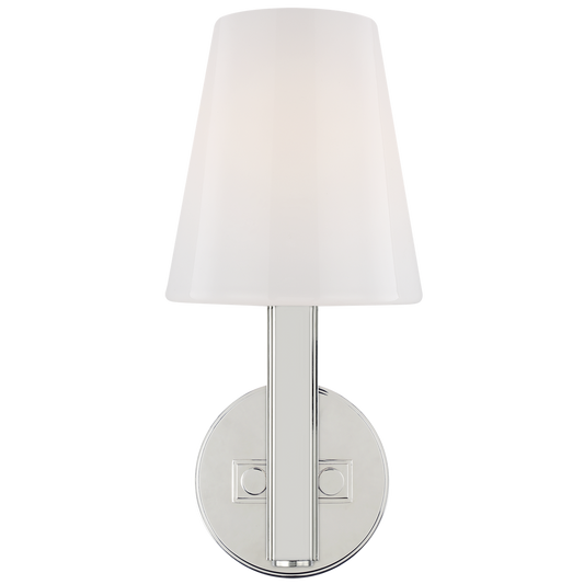 Logan Sconce with White Glass