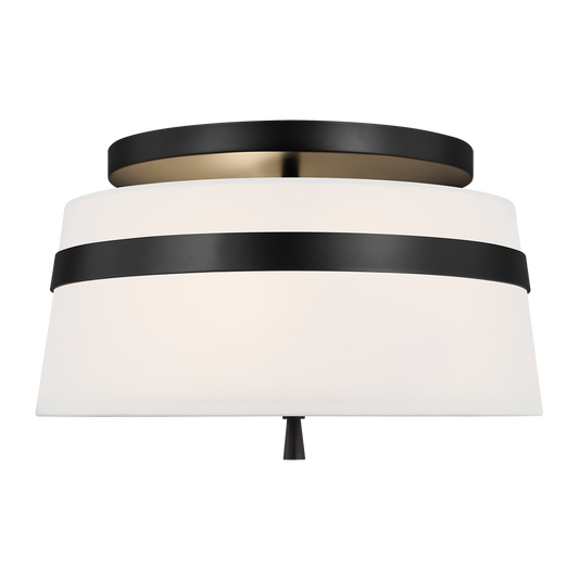 Cordtlandt Small Semi-Flush Mount with Linen Shade