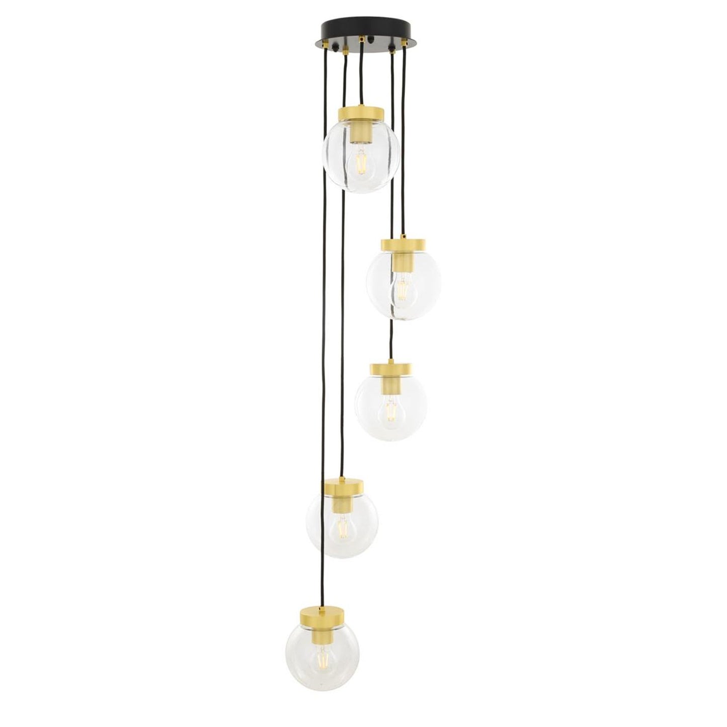 Agusta 5-Light Cascade Globe Pendant