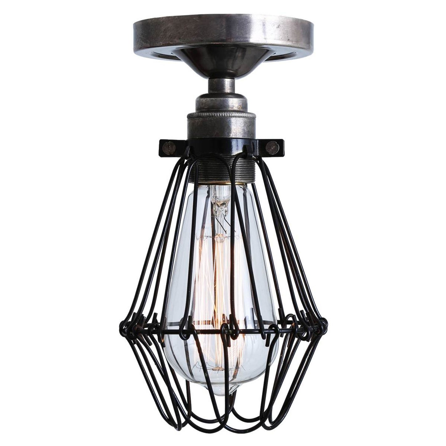 Apoch Industrial Cage Flush Ceiling Light