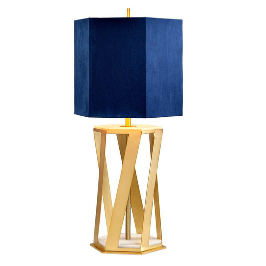 Apollo 1-Light Table Lamp in Brushed Brass