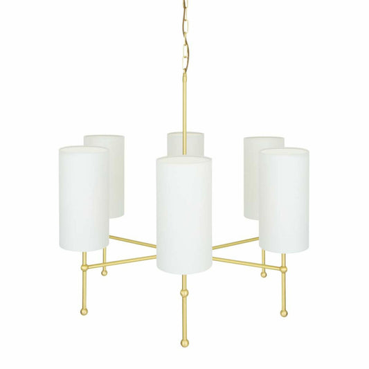 Arizona 6-Arm Modern Brass Chandelier