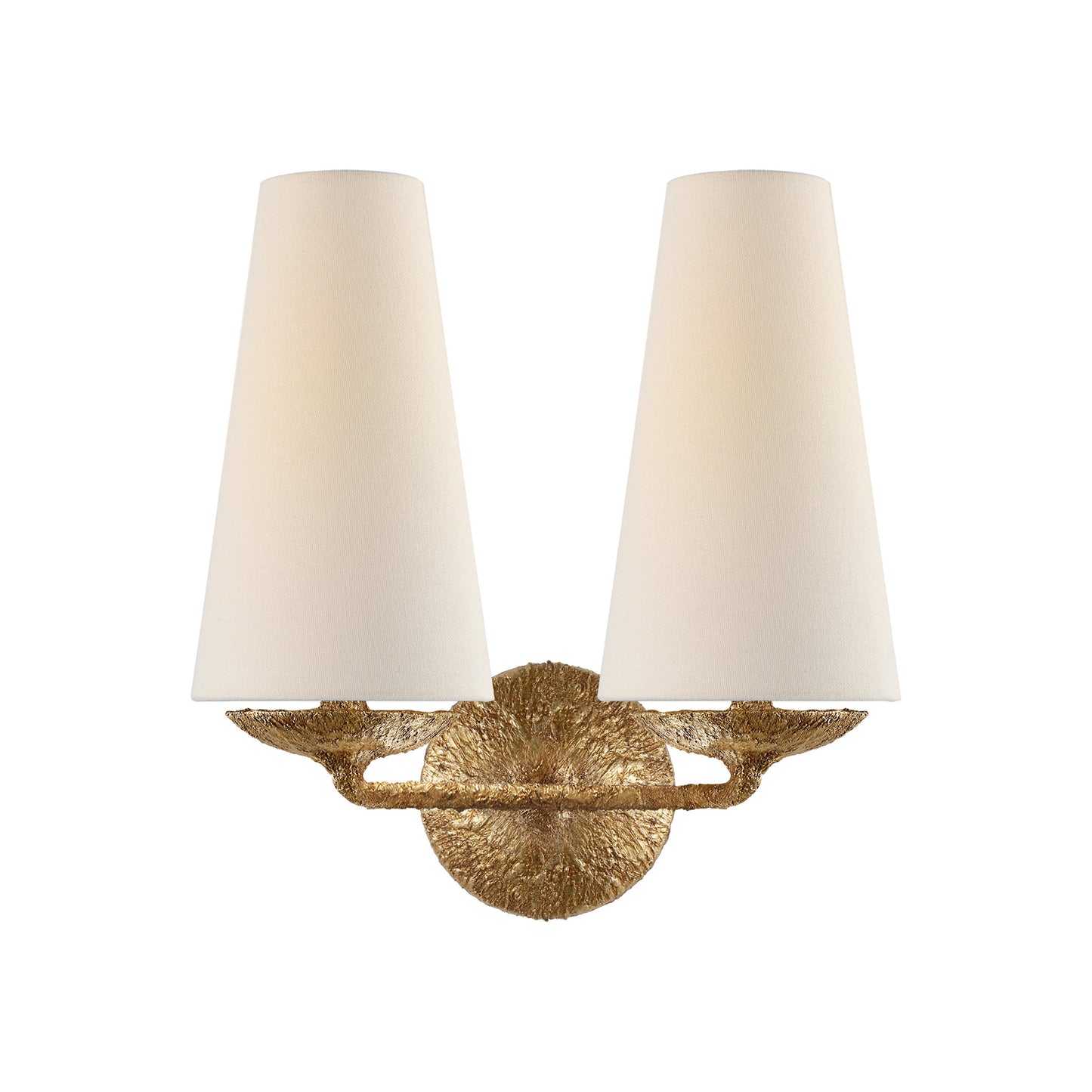 Fontaine Double Sconce with Linen Shades