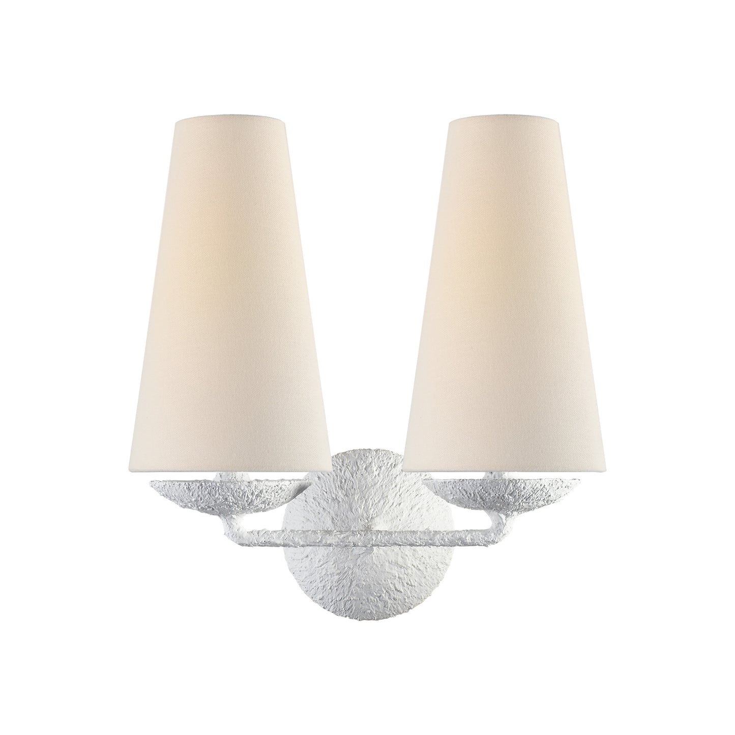 Fontaine Double Sconce with Linen Shades