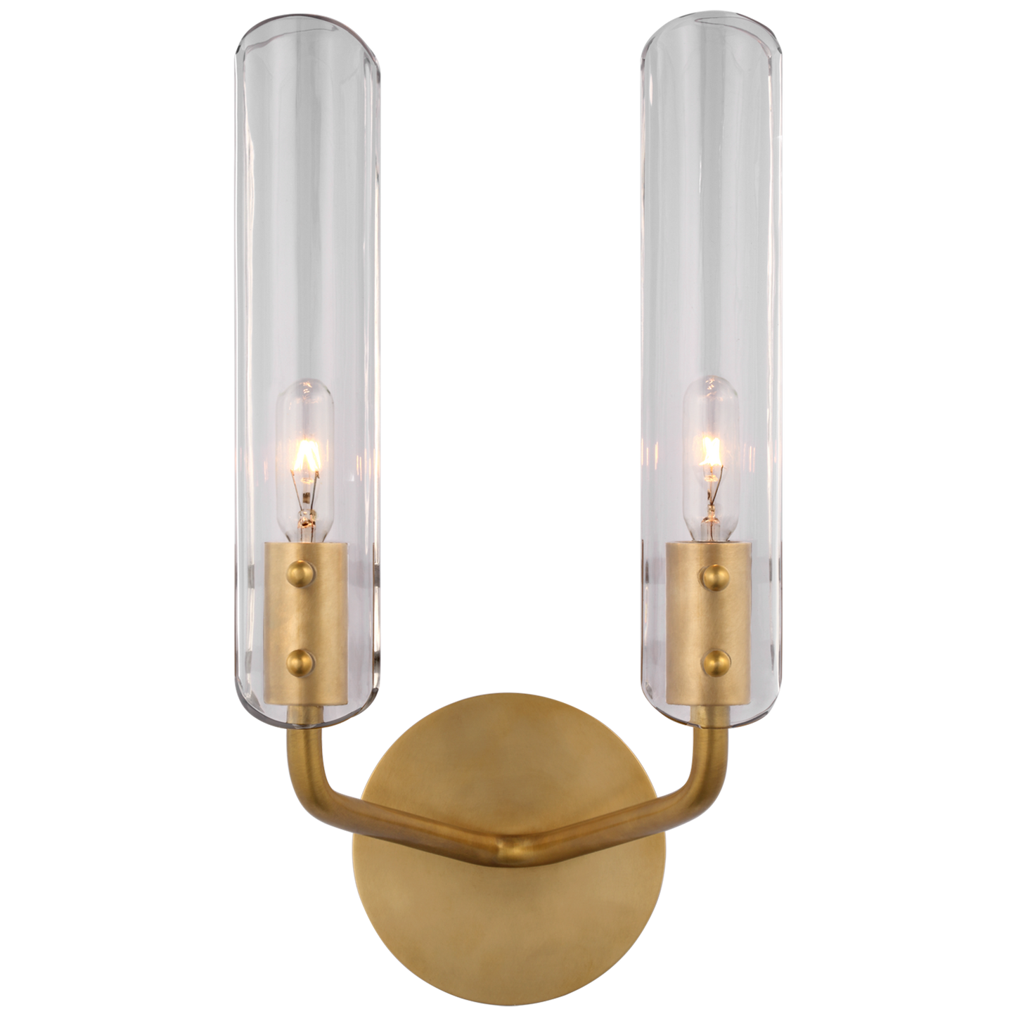 Casoria 14" Double Sconce with Clear Glass