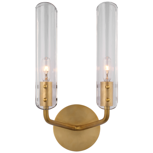 Casoria 14" Double Sconce with Clear Glass