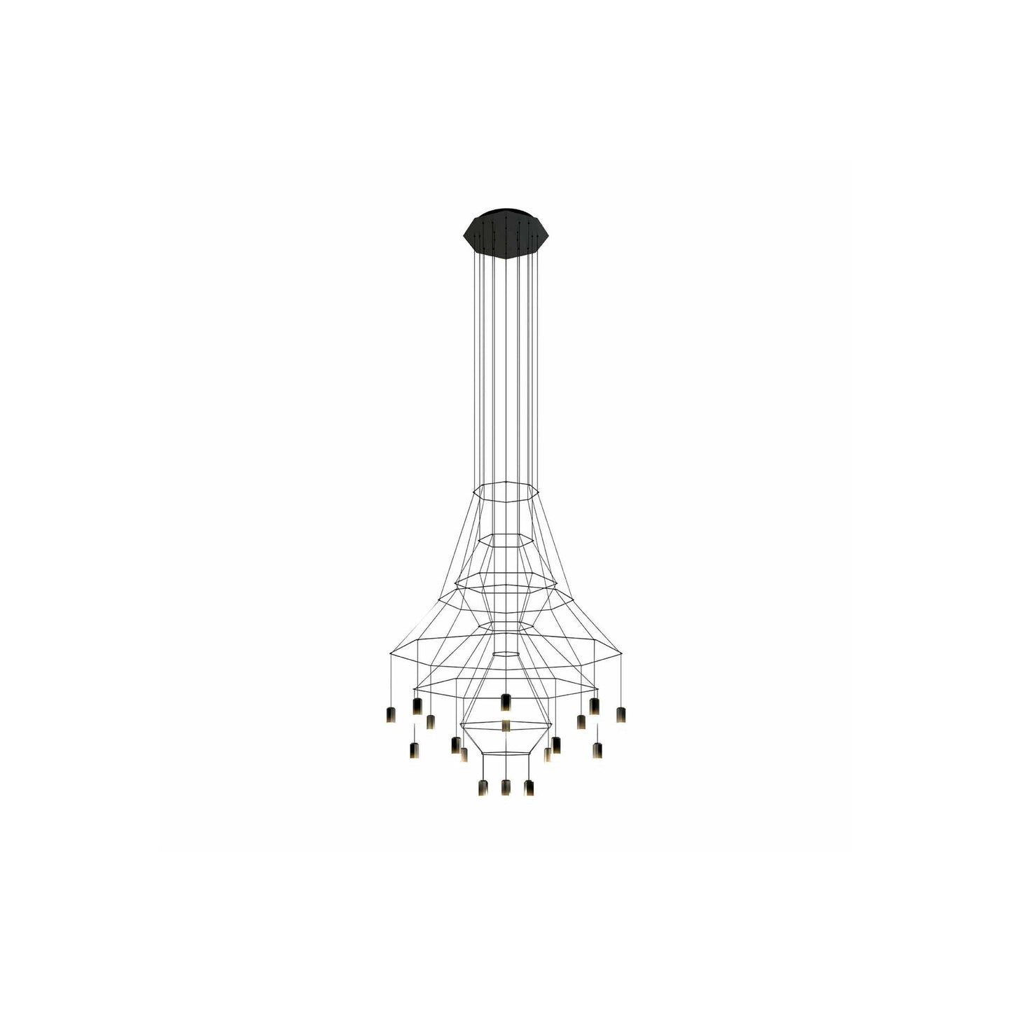 Wireflow 0315 Chandelier in Black