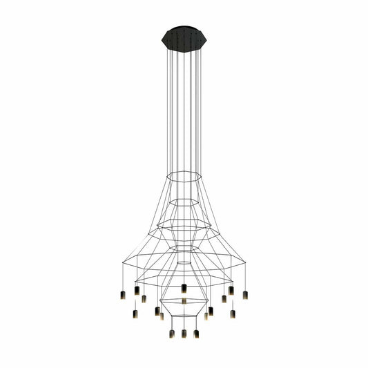 Wireflow 0315 Chandelier in Black