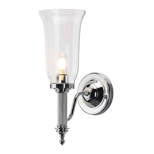 Carroll 1-Light Bathroom Wall Light in Polished Chrome