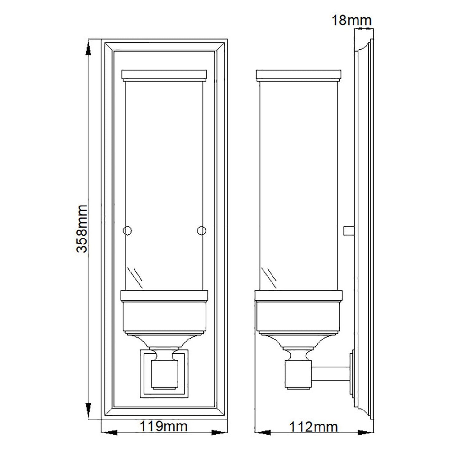 Cambridge 1-Light Wall Light in Polished Chrome