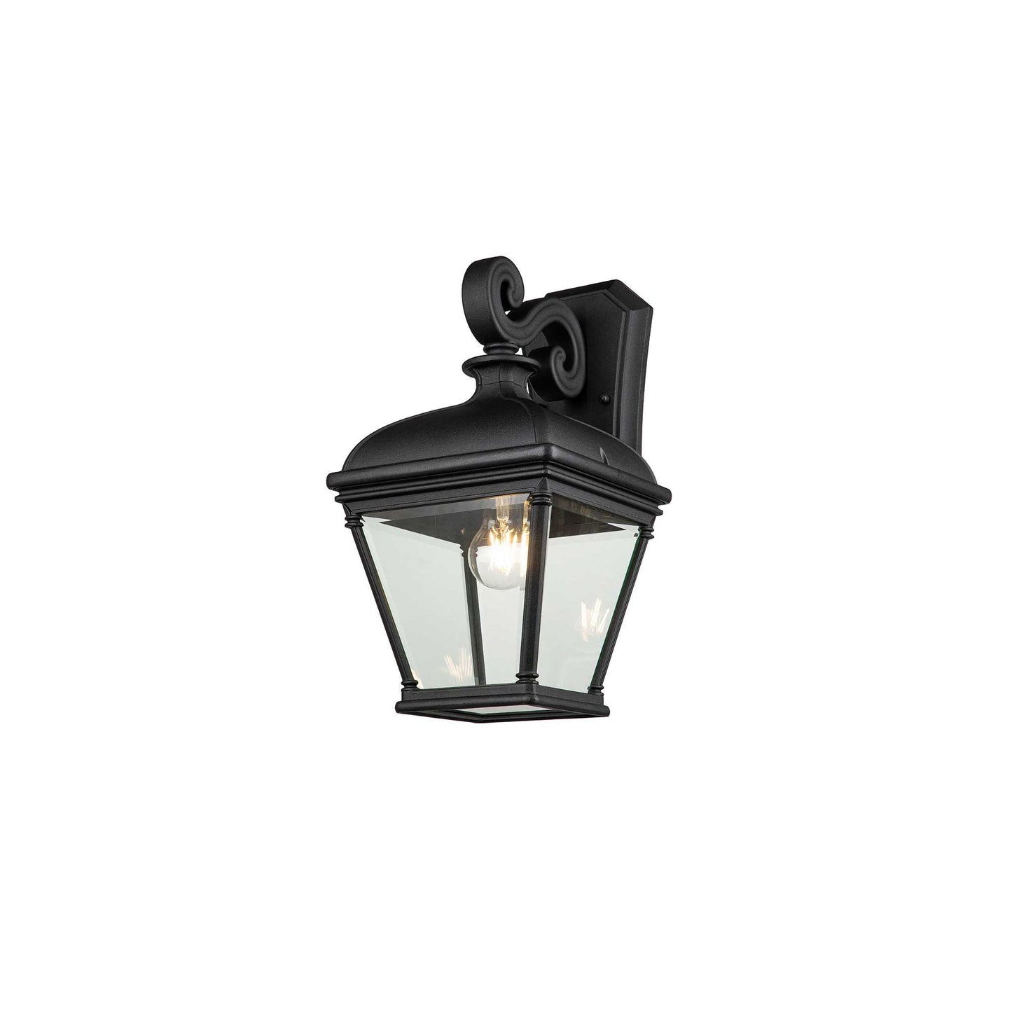 Bayview 1-Light Wall Lantern in Black