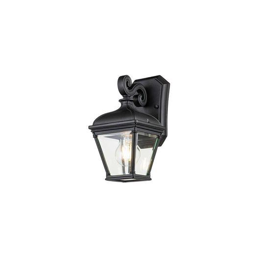 Bayview 1-Light Wall Lantern in Black