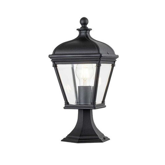 Bayview 1-Light Medium Pedestal Lantern in Black