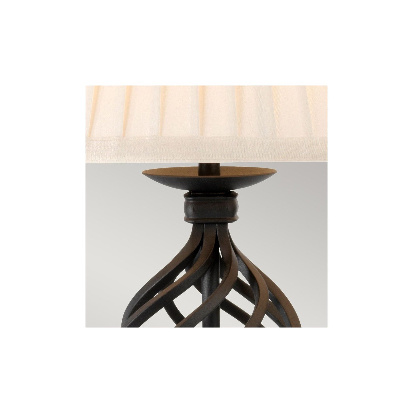 Belfry 1-Light Table Lamp in Black with Ivory Shade