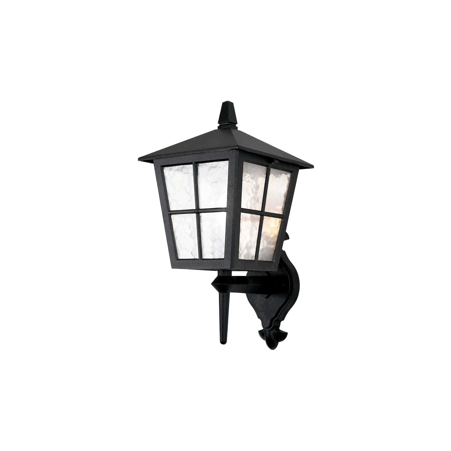 Canterbury 1-Light Wall Up Lantern in Black