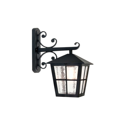 Canterbury 1-Light Wall Down Lantern in Black