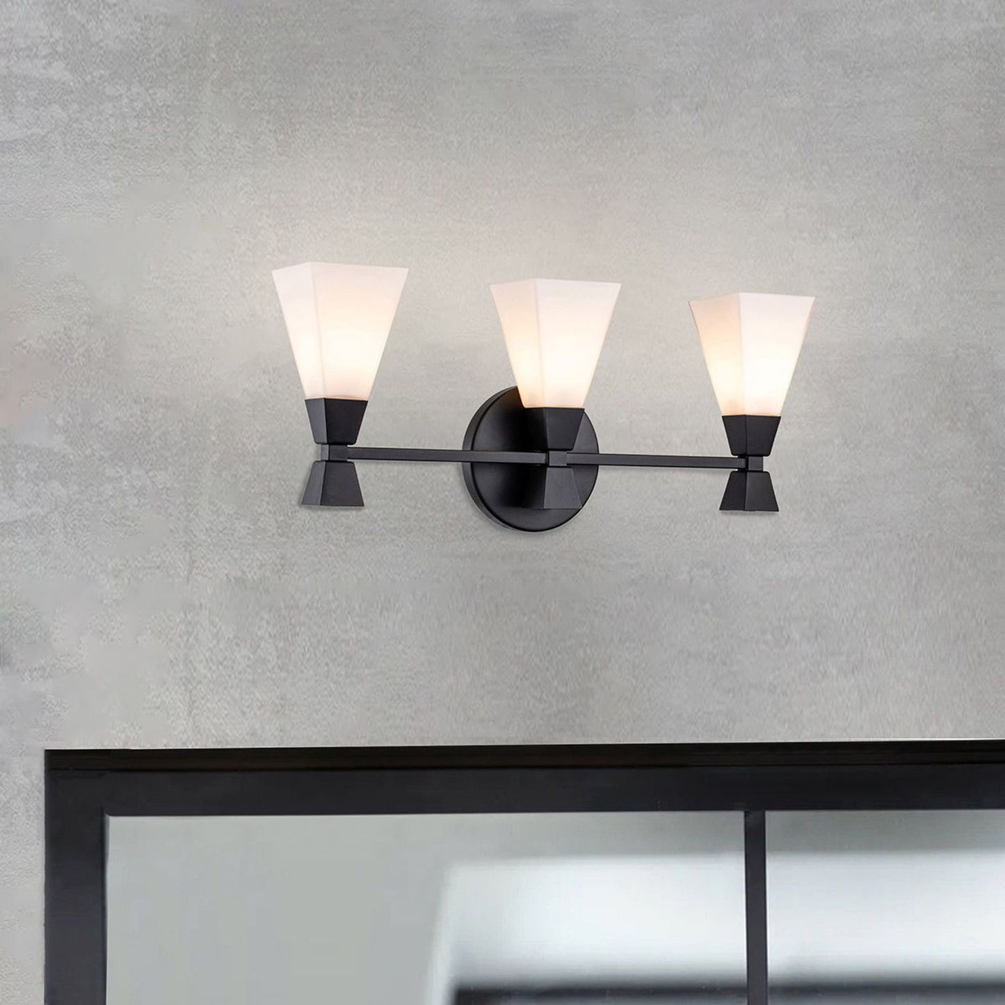 Bowtie 3lt Wall Light in Matt Black