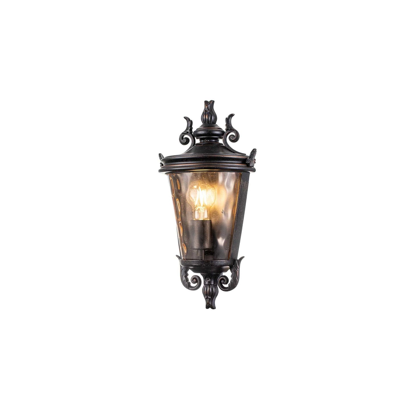 Baltimore 1-Light Medium Half Lantern in Weathered Bronze