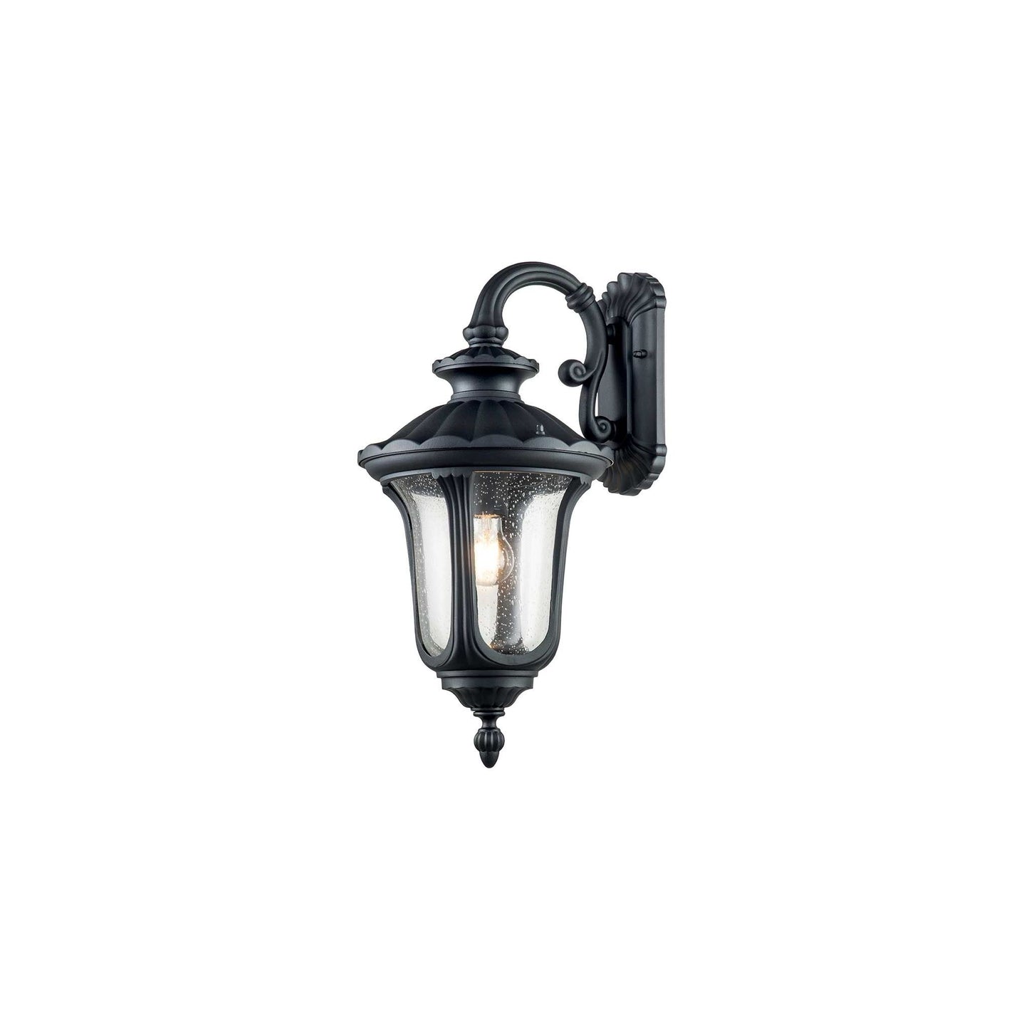 Chicago 1-Light Wall Lantern in Textured Black