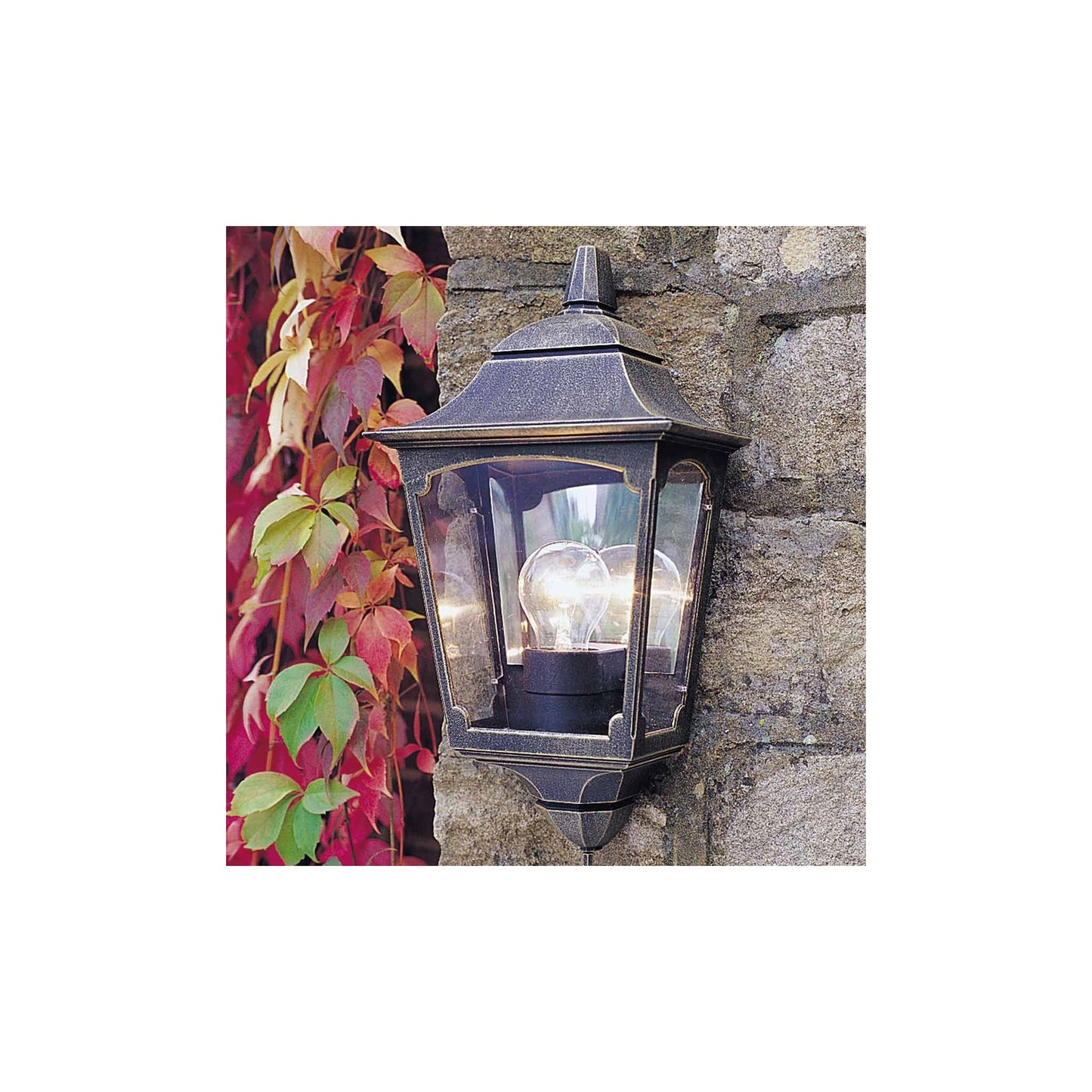 Chapel 1-Light Half Wall Lantern in Black