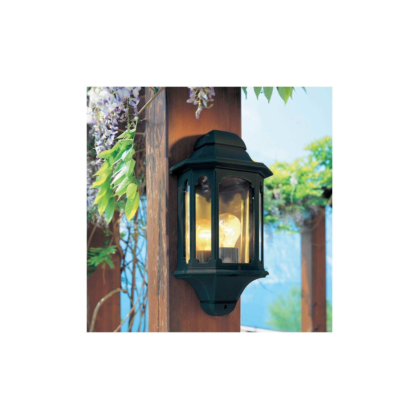 Chapel 1-Light Half Lantern in Black