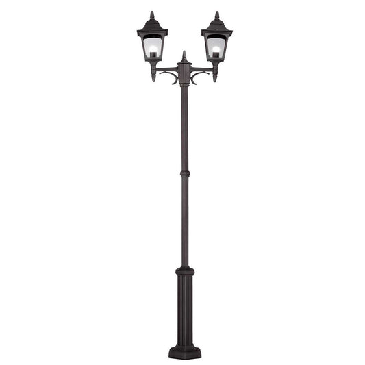 Chapel 2-Light Twin Post in Black