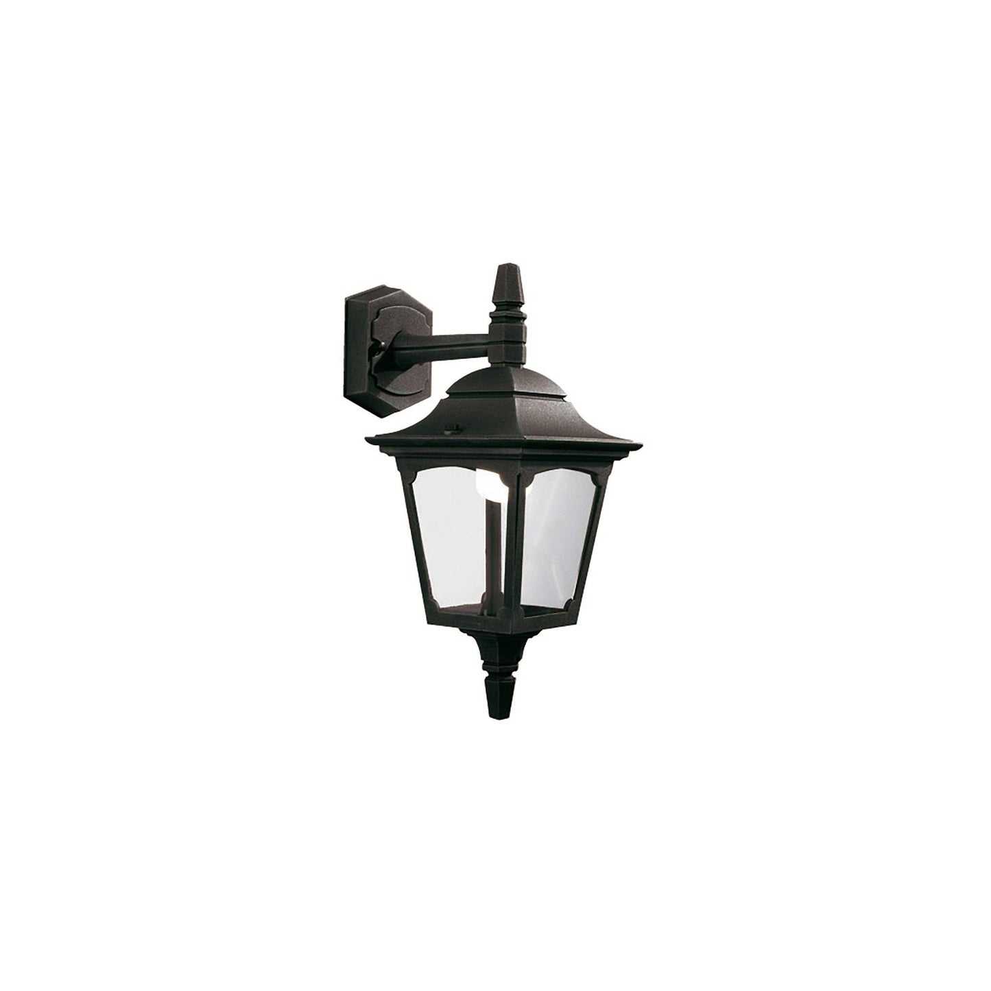 Chapel 1-Light Down Wall Lantern in Black