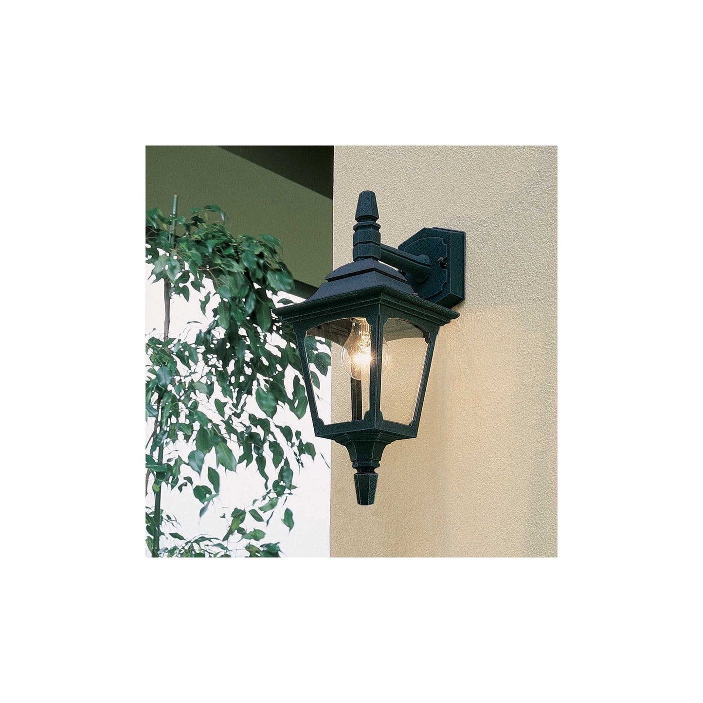 Chapel 1-Light Down Wall Lantern in Black