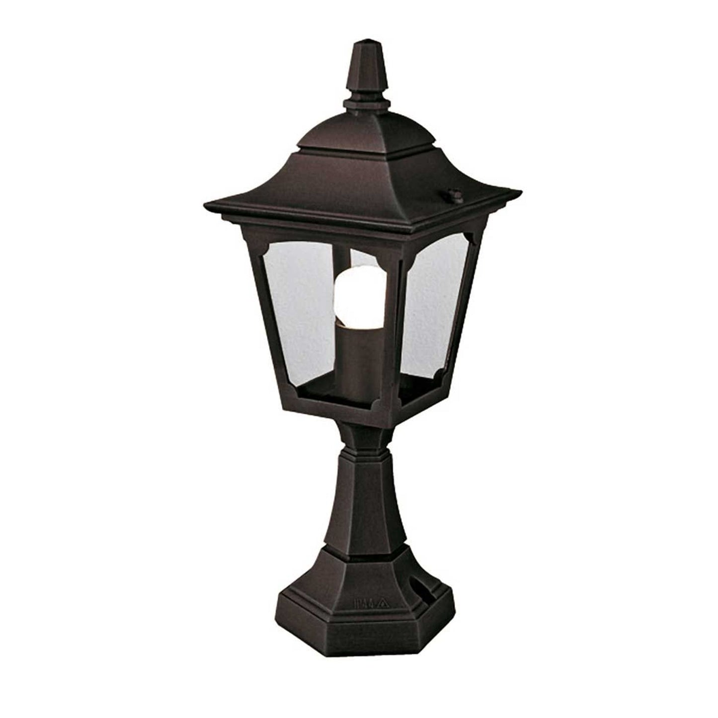 Chapel 1-Light Pedestal Lantern in Black