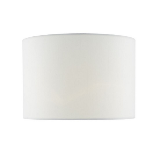 Ciara 33cm Linen Drum Shade in White