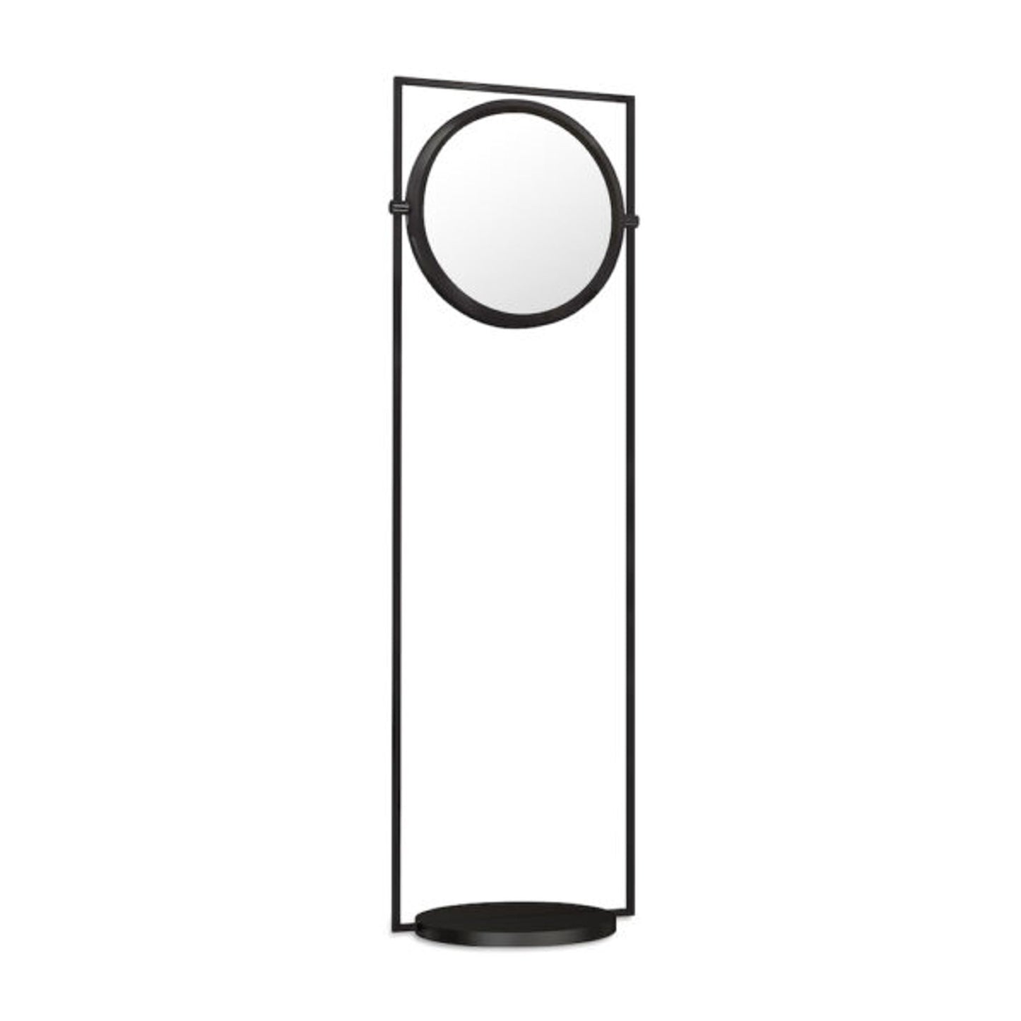 Dorian FL LED Floor Lamp with Satin White Diffuser & Smoke Mirror