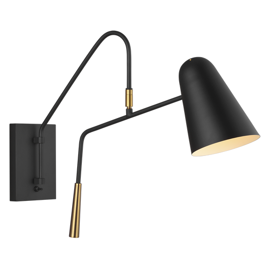 Simon Task Sconce in Nightshade Black