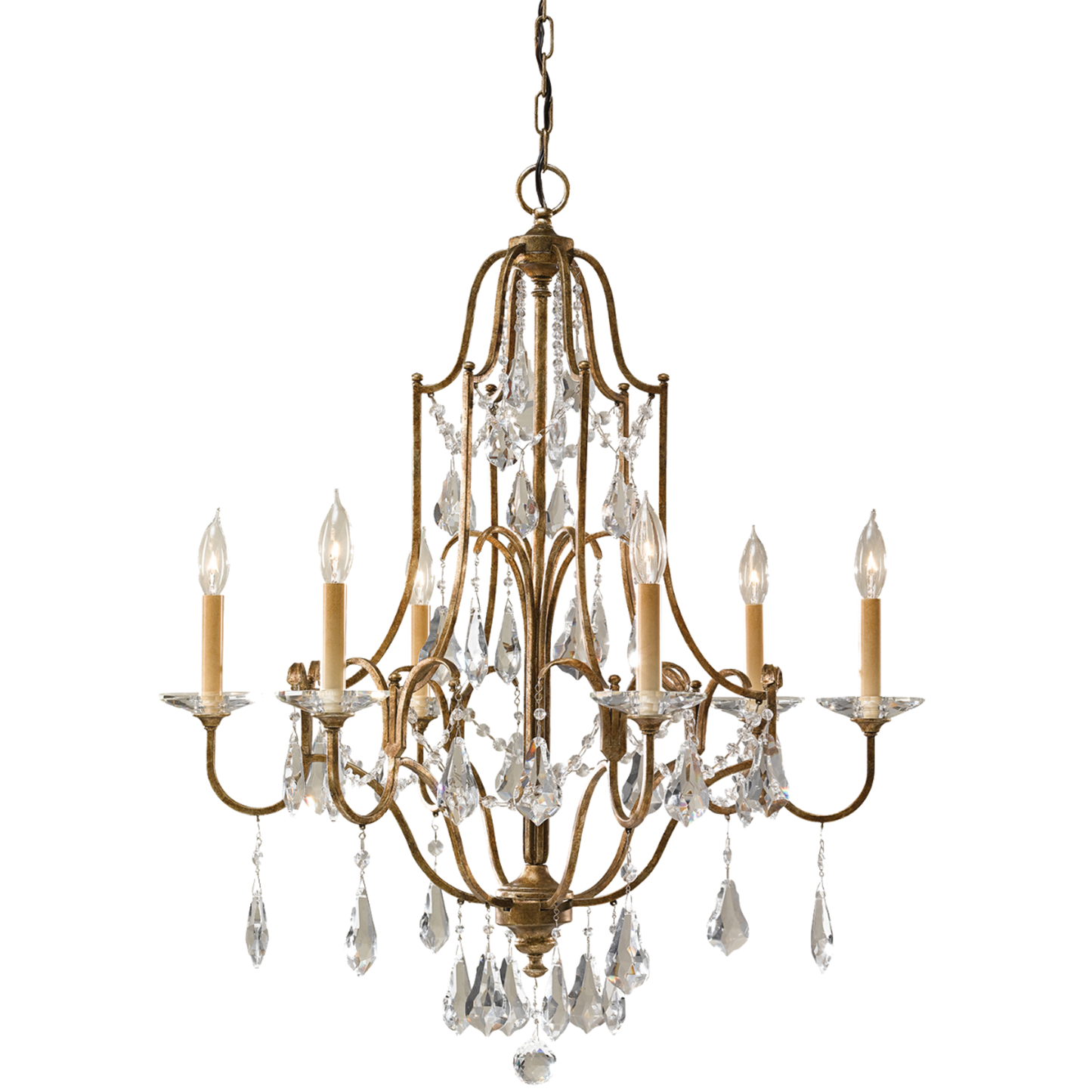 Valentina Medium Chandelier in Oxidized Bronze