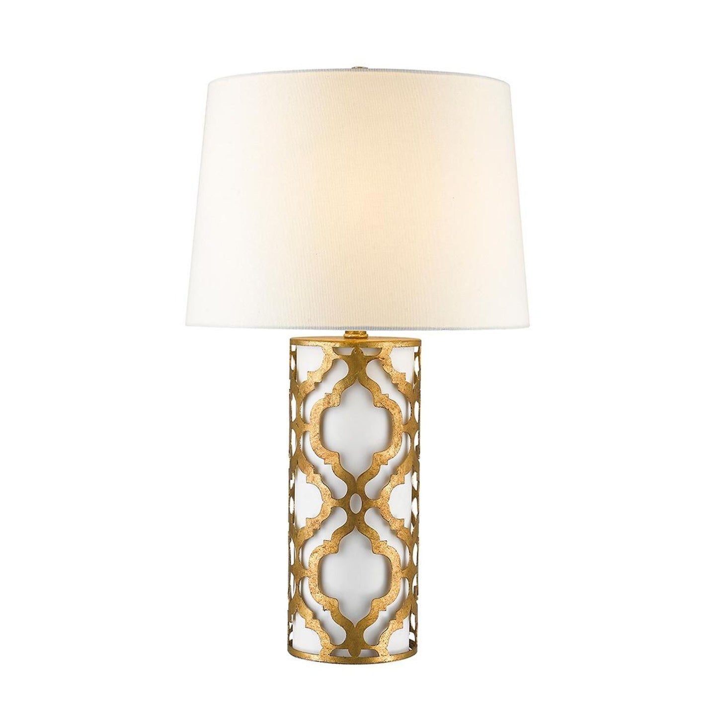 Arabella 1-Light Table Lamp with White Shade