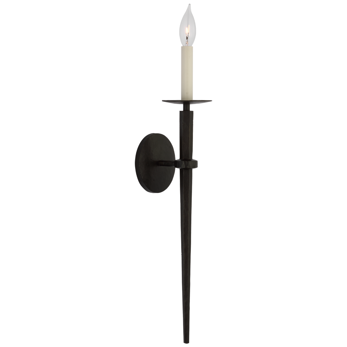 Arnav Large Torch Sconce in Aged Iron