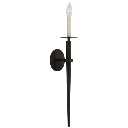 Arnav Large Torch Sconce in Aged Iron