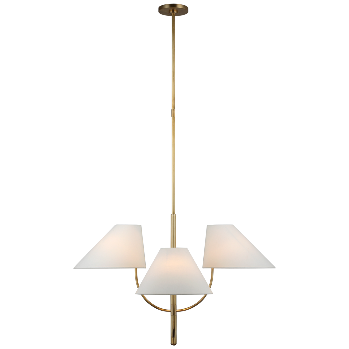 Kinsley Large One-Tier Chandelier with Linen Shade