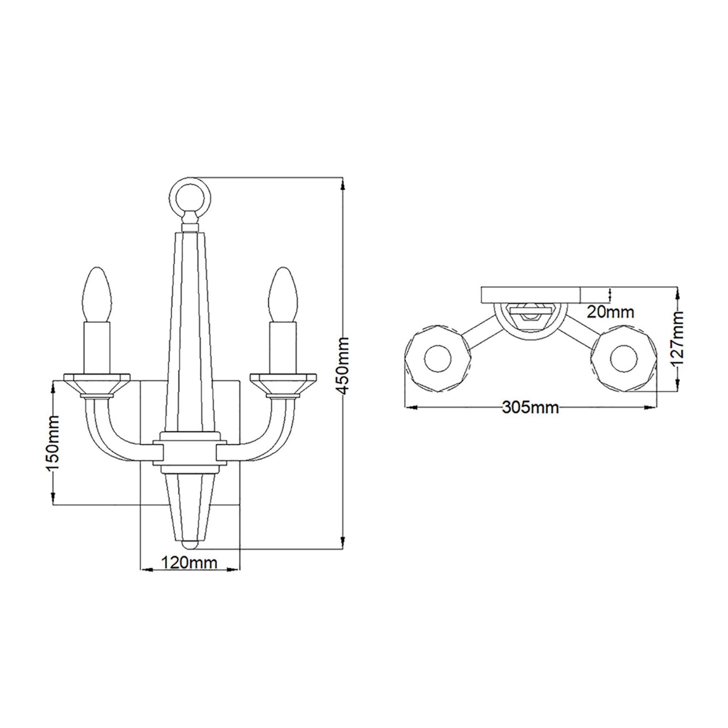 Ascher 3-Light Pendant in Polished Nickel