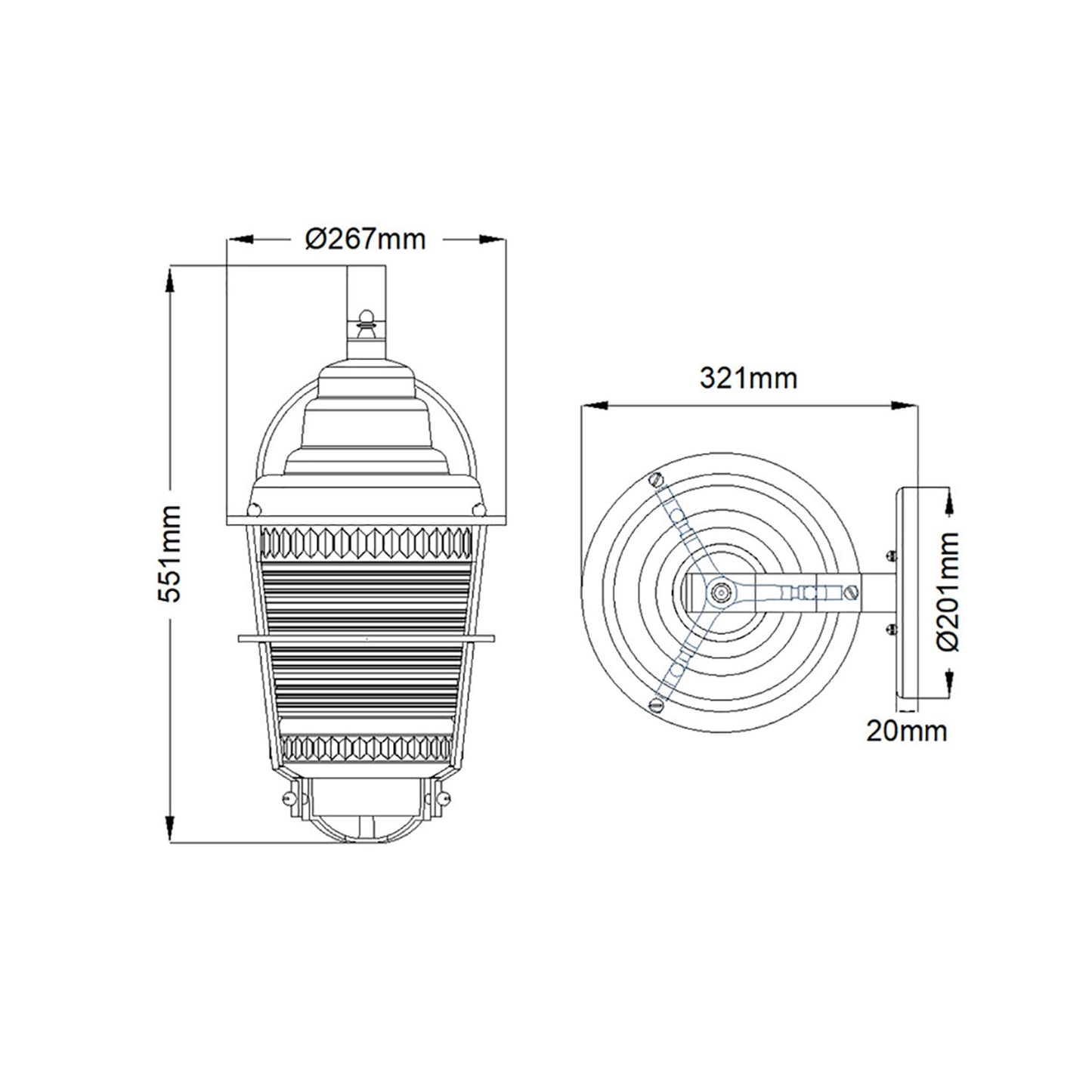 Chance Harbor 1-Light Wall Lantern