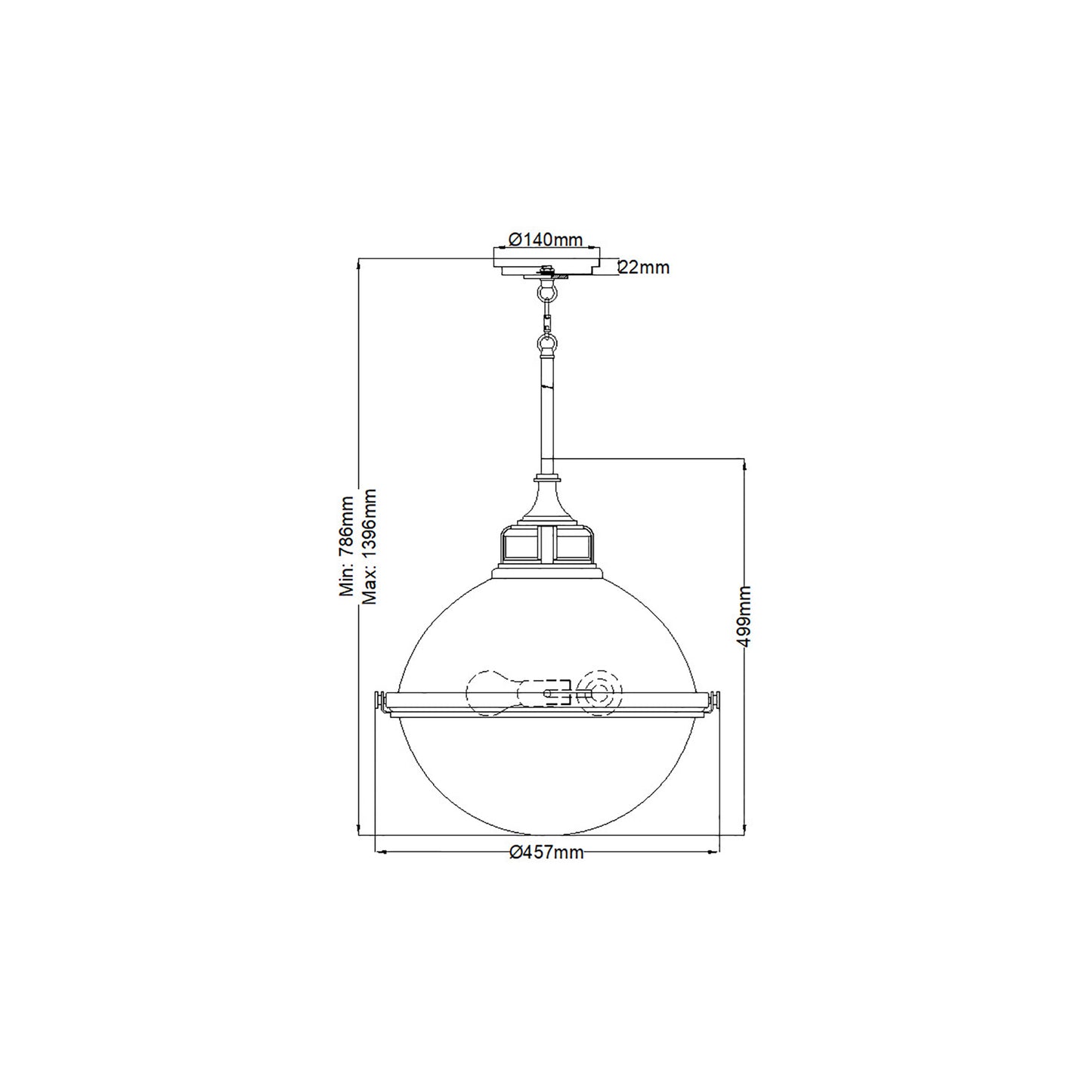 Fletcher 3-Light Pendant in Aged Zinc & Heritage Brass