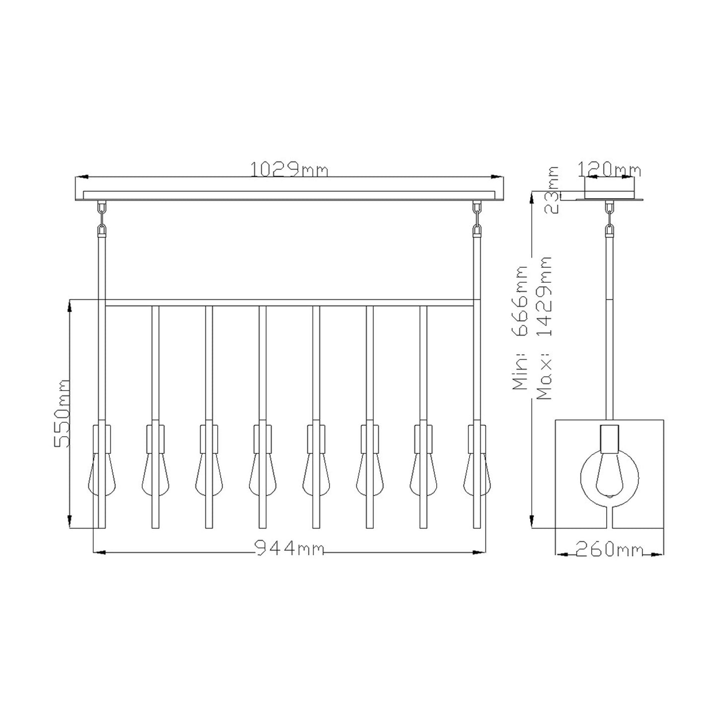 Ludlow 8-Light Pendant