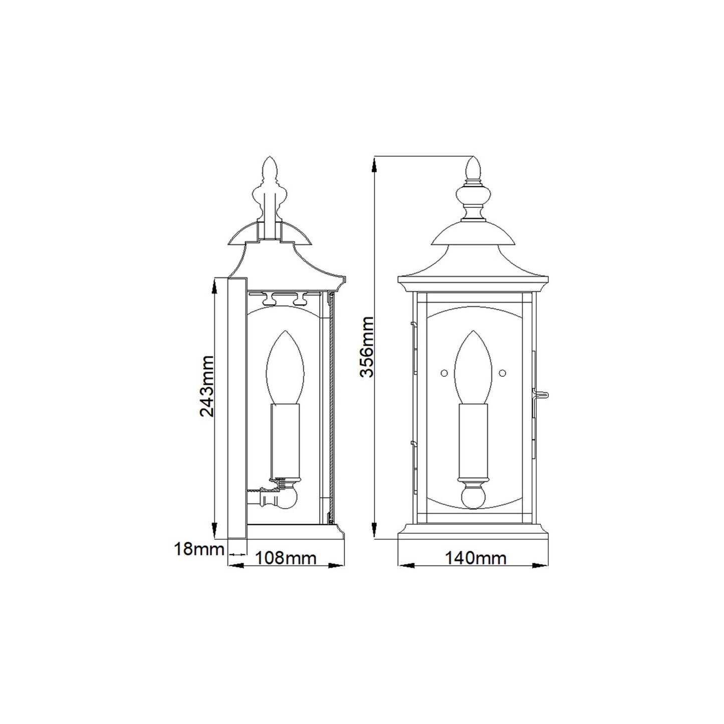 Market Square 1-Light Wall Light in Oil Rubbed Bronze