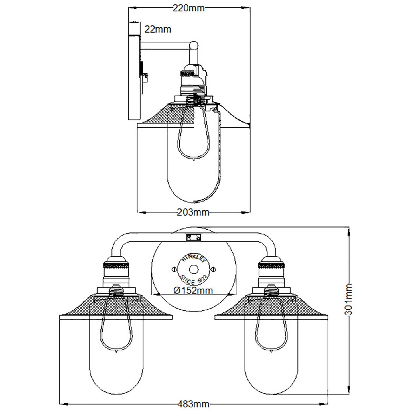 Rigby 2-Light Wall Light