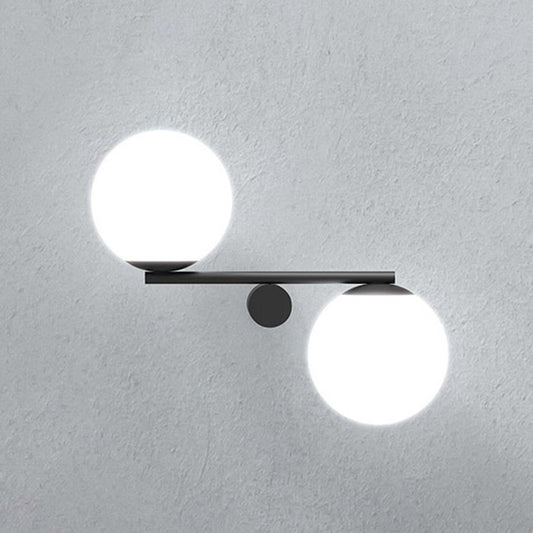 Luna R2 Double Up & Down Decorative Wall Light with Blown Glass