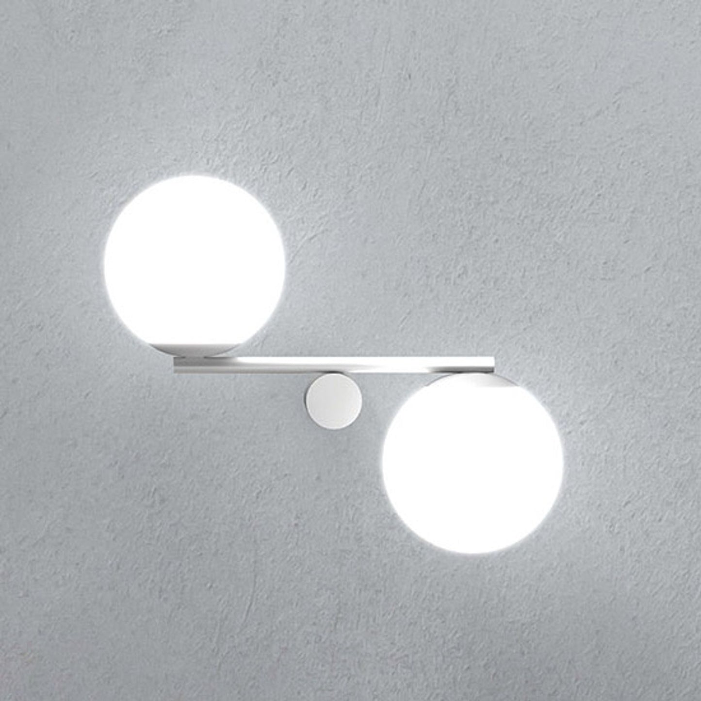 Luna R2 Double Up & Down Decorative Wall Light with Blown Glass